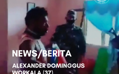 NEWS/BERITA: Alexander Dominggus Workala (37) arrested/ditangkap