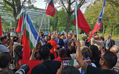 Demonstrasi orang Maluku selama kunjungan Willem-Alexander ke Schattenberg
